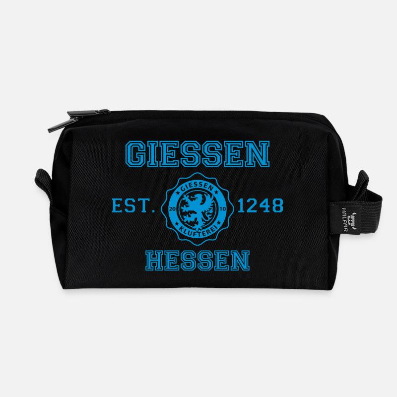 Gießen Est. 1248 - Recycelte Kulturtasche - Schwarz