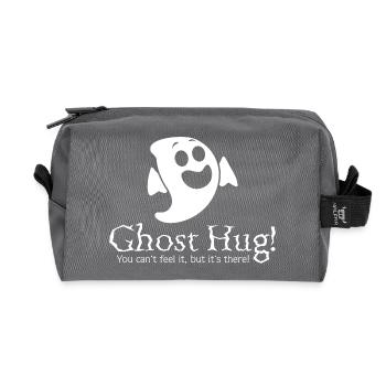 Ghost Hug / hug / Halloween / Ghost / Horreur - Trousse de toilette en tissu recyclé - anthracite - Devant