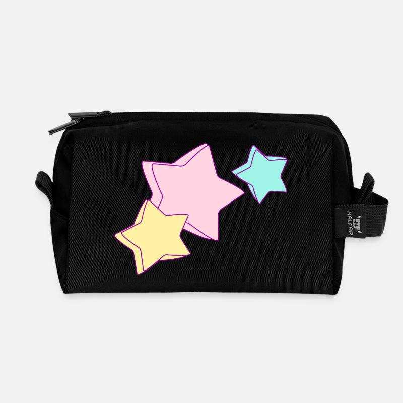 Sterne - Stars - Himmel - Himmelkörper - Recycelte Kulturtasche - Schwarz