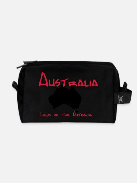 Australien - Recycelte Kulturtasche - Schwarz