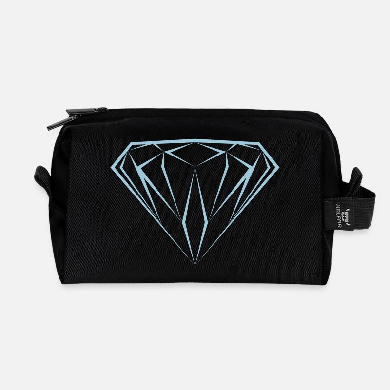 Diamant Diamant Diamant dollard διαμάντι - Recycelte Kulturtasche - Schwarz