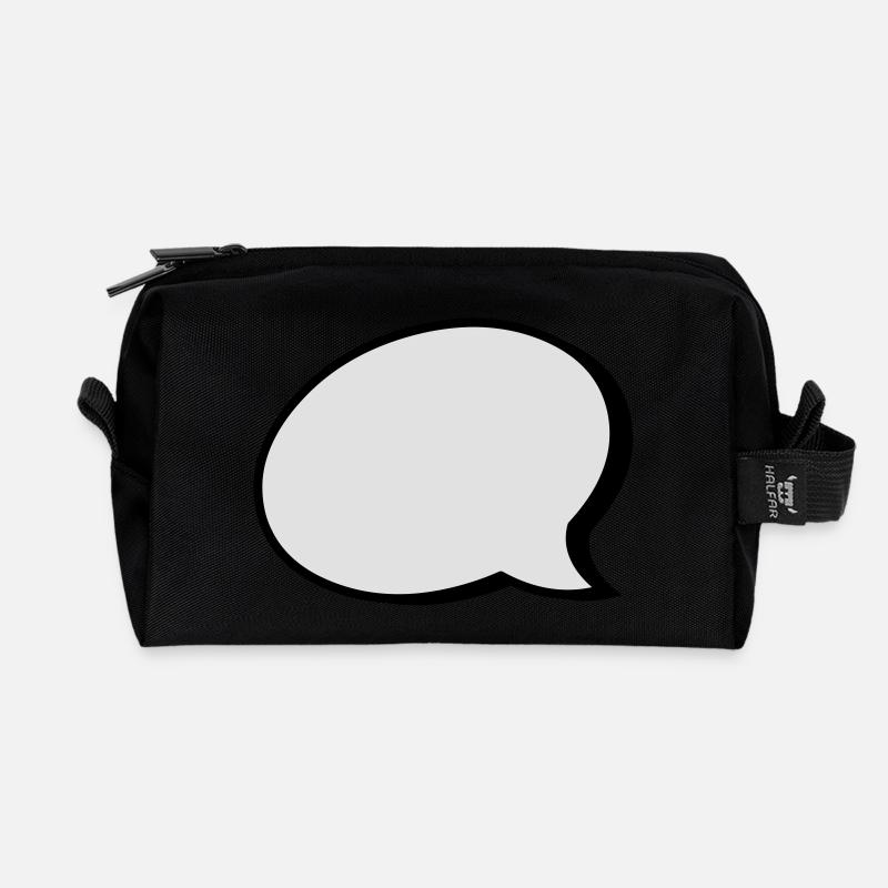 Sprechblase - Recycelte Kulturtasche - Schwarz