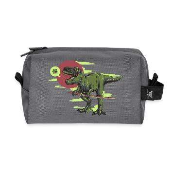 Samurai Rex Dinosaurier - Recycelte Kulturtasche - Anthrazit - Vorne