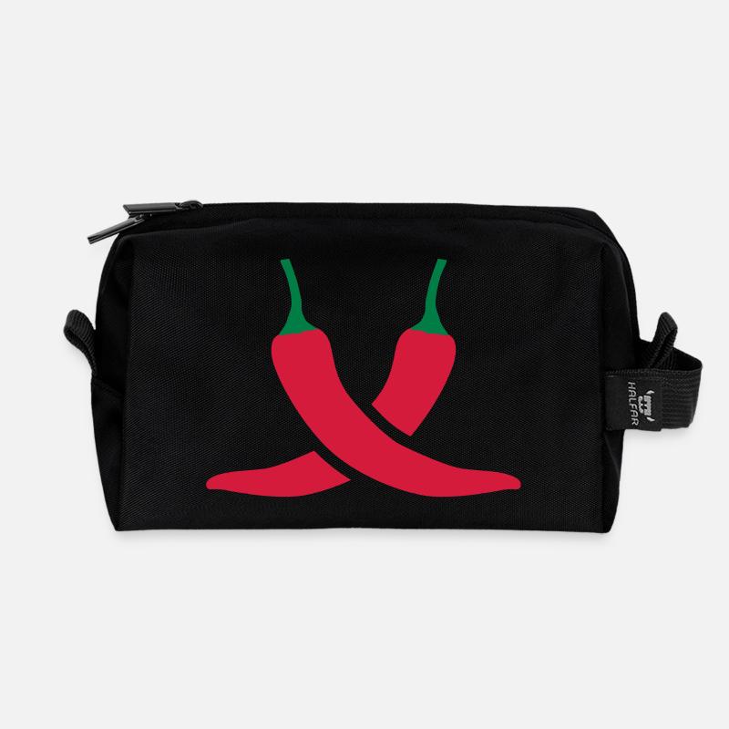 Chili - Recycelte Kulturtasche - Schwarz