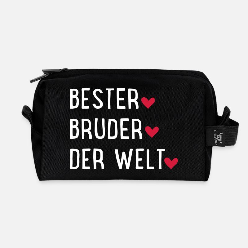 Bester Bruder der Welt - Recycelte Kulturtasche - Schwarz