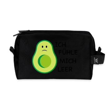 Avocado - Recycelte Kulturtasche - Schwarz - Vorne