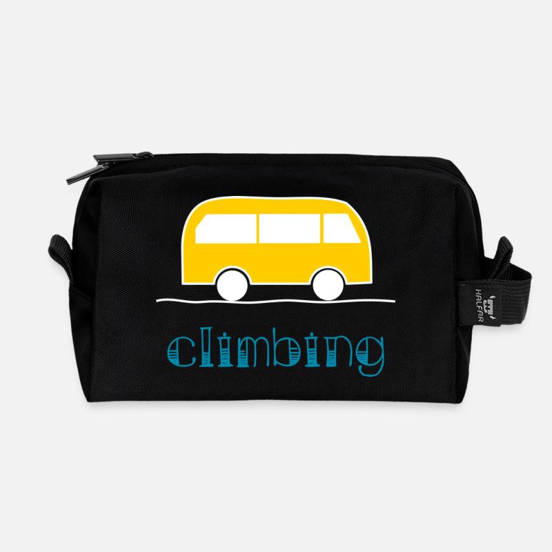 CLIMBING. ESCALADE. VAN. GRIMPER. ESCALADER. - Trousse de toilette en tissu recyclé - noir