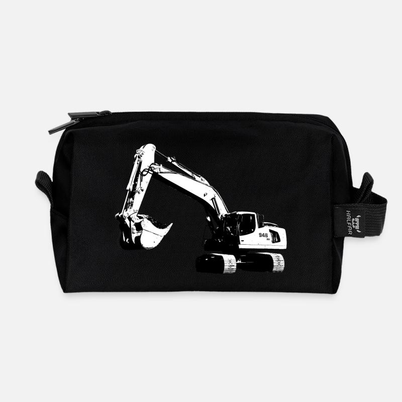 Bagger - Recycelte Kulturtasche - Schwarz