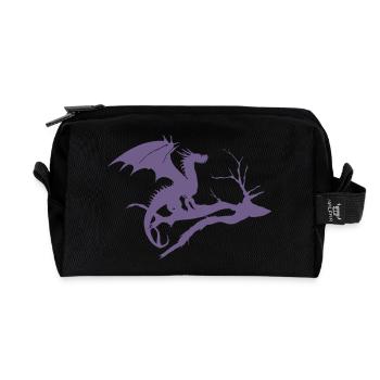 drache design silhouette toter baum - Recycelte Kulturtasche - Schwarz - Vorne