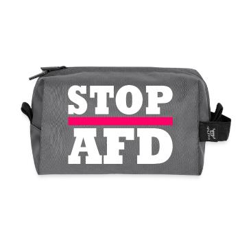Stop afd - Recycelte Kulturtasche - Anthrazit - Vorne