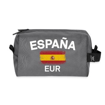 España EUR Flag Emblem - Recycled Toiletry Zip Bag - anthracite - Front