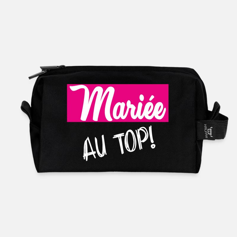 HOCHZEIT - Recycelte Kulturtasche - Schwarz