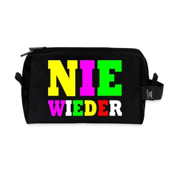 Nie wieder - Recycelte Kulturtasche - Schwarz - Vorne