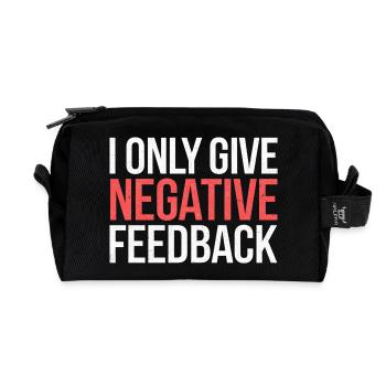 I Only Give Negative Feedback 2 - Recycelte Kulturtasche - Schwarz - Vorne