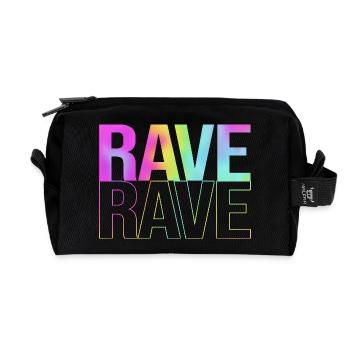 Rave Raver Musique techno Techno basse Table de mixage - Trousse de toilette en tissu recyclé - noir - Devant