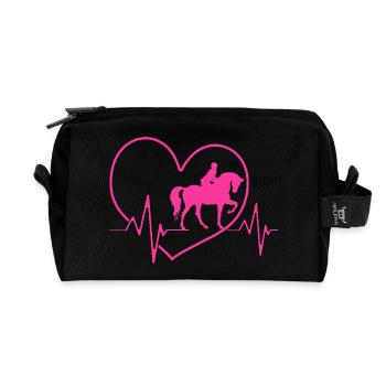 Dressage Dressage Cheval Dressage Cavalier - Trousse de toilette en tissu recyclé - noir - Devant