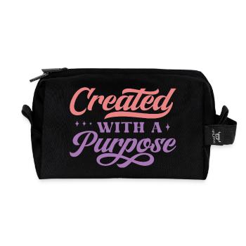 Créé dans un but précis - Trousse de toilette en tissu recyclé - noir - Devant