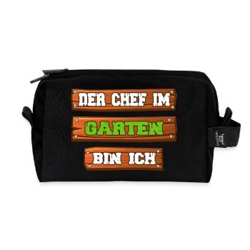 Garten Gartenchef Gartenregeln Kleingarten - Recycelte Kulturtasche - Schwarz - Vorne