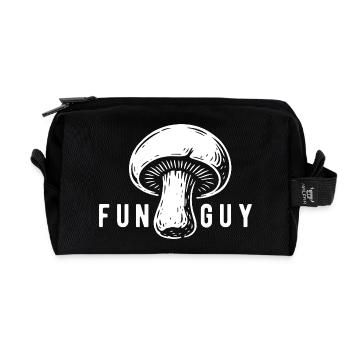 Champignon Funguy Pilzsammler - Pilze - Spruch - Recycelte Kulturtasche - Schwarz - Vorne