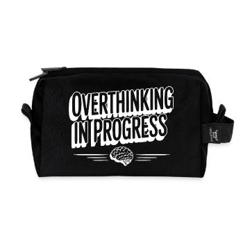 Overthinking in Progress - Recycled Toiletry Zip Bag - black - Front