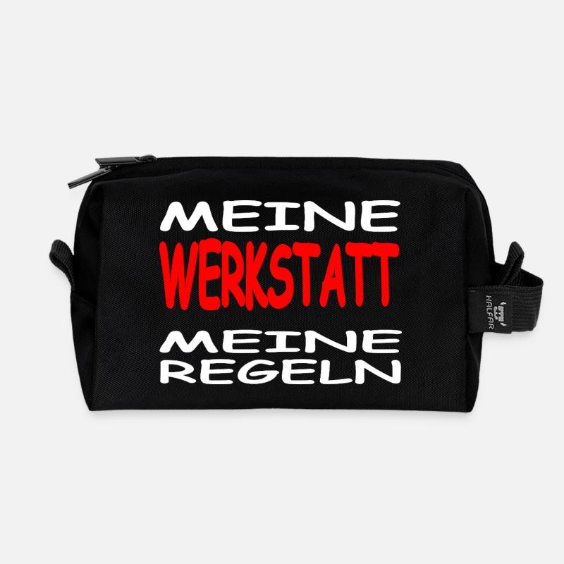 Werkstatt - Recycelte Kulturtasche - Schwarz