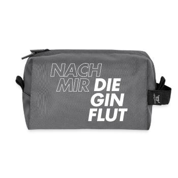 Nach mir die Gin Flut - Recycelte Kulturtasche - Anthrazit - Vorne