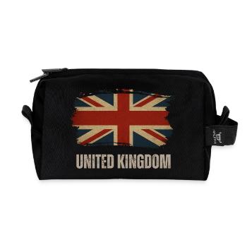 Drapeau du Royaume-Uni, héritage britannique - Trousse de toilette en tissu recyclé - noir - Devant