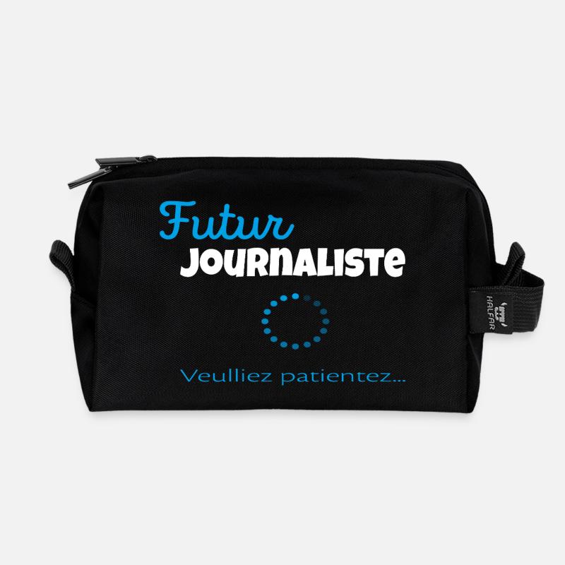 Zukünftige Journalistin – Bitte warten Sie - Recycelte Kulturtasche - Schwarz