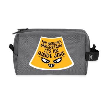 You Wouldn't Understand It's An Inside Joke Spruch - Recycelte Kulturtasche - Anthrazit - Vorne