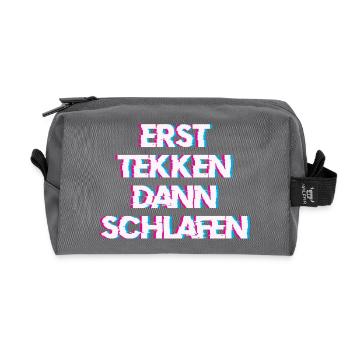 Hardtekk Tekk - Recycelte Kulturtasche - Anthrazit - Vorne