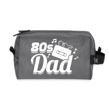 80er Papa - Recycelte Kulturtasche - Anthrazit - Vorne