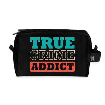 Krimi True Crime - Recycled Toiletry Zip Bag - black - Front