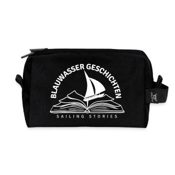 Blauwassergeschichten Logo - Recycelte Kulturtasche - Schwarz - Vorne
