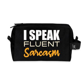 I Speak Fluent Sarcasm - Recycelte Kulturtasche - Schwarz - Vorne