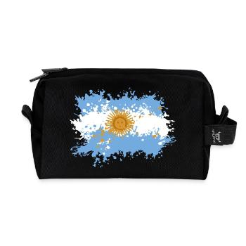Argentinien Flagge Splash - Recycelte Kulturtasche - Schwarz - Vorne