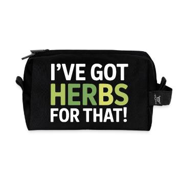 Naturopath I've Got Herbs For That Professional  - Recycled Toiletry Zip Bag - black - Front