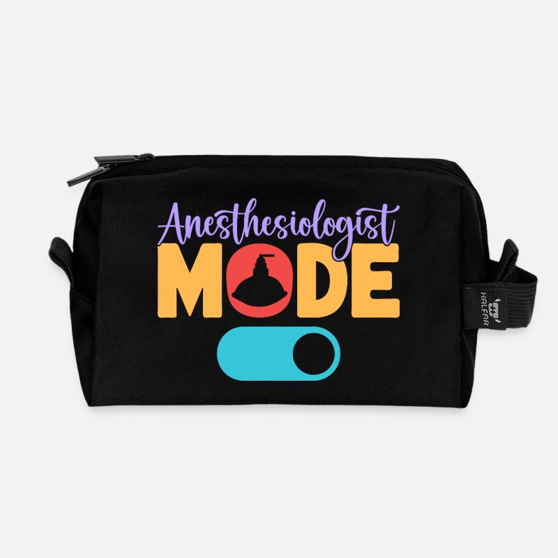 Anesthesiologist Mode On Anesthesia - Recycelte Kulturtasche - Schwarz