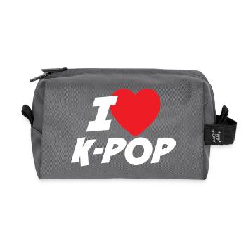 Ich liebe K-Pop - Recycelte Kulturtasche - Anthrazit - Vorne