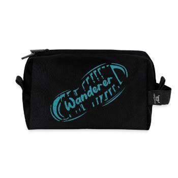 Laissez votre empreinte : Wanderer Travel Design - Trousse de toilette en tissu recyclé - noir - Devant