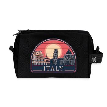 Italien Reiseziele Sonnenuntergang Kunst - Recycelte Kulturtasche - Schwarz - Vorne