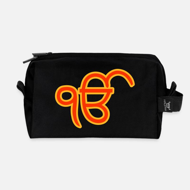 Ek Onkar - Recycled Toiletry Zip Bag - black