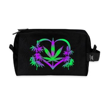 Heart of Cannabis - Recycelte Kulturtasche - Schwarz - Vorne