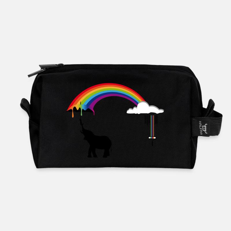 Farbrolle mit Strichcode - Recycelte Kulturtasche - Schwarz