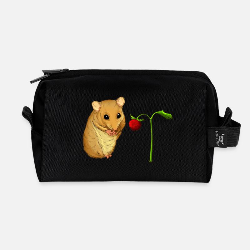 Haselmaus - Recycelte Kulturtasche - Schwarz
