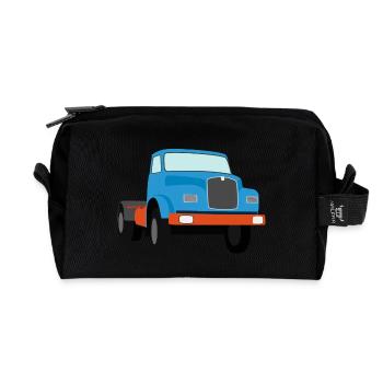 camion ancien - Trousse de toilette en tissu recyclé - noir - Devant