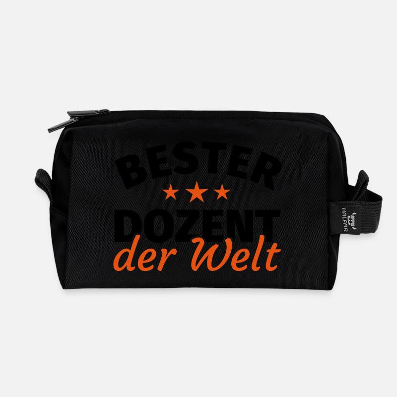 Dozent - Recycelte Kulturtasche - Schwarz