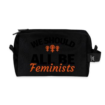 Feminismus Feministin Feminist - Recycelte Kulturtasche - Schwarz - Vorne
