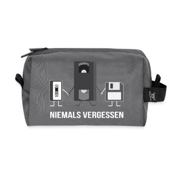 90er T-Shirt 2018 - Neunziger Motiv Retro - Recycelte Kulturtasche - Anthrazit - Vorne