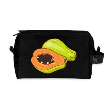 Papaya Melonenbaum Papayabaum - Recycelte Kulturtasche - Schwarz - Vorne