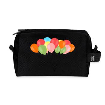 bunte ballons - Recycelte Kulturtasche - Schwarz - Vorne